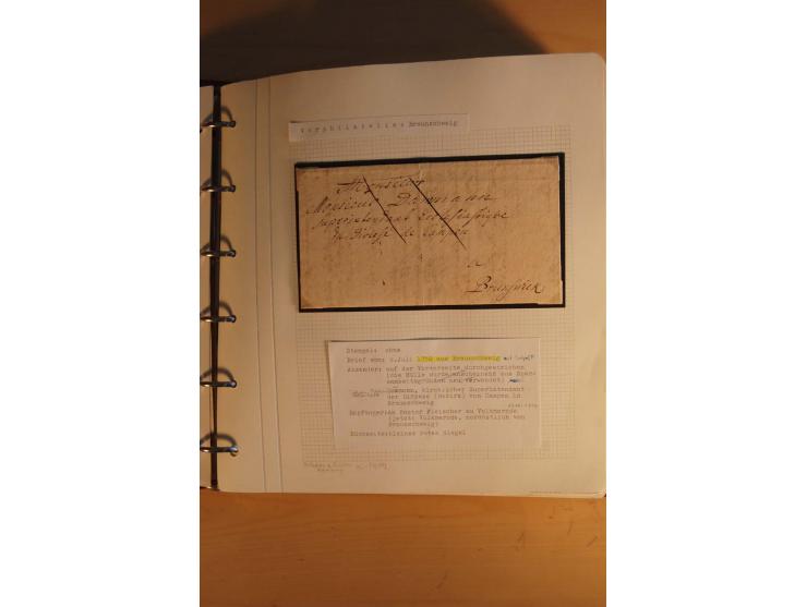 1750/1880, umfangreiche Vorphila-Sammlung inkl. einiger markenloser Briefe nach 1852 von Amelunxborn bis Zorge mit ca. 450 Br