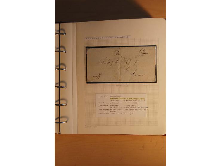 1750/1880, umfangreiche Vorphila-Sammlung inkl. einiger markenloser Briefe nach 1852 von Amelunxborn bis Zorge mit ca. 450 Br