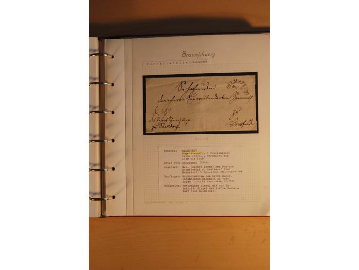 1750/1880, umfangreiche Vorphila-Sammlung inkl. einiger markenloser Briefe nach 1852 von Amelunxborn bis Zorge mit ca. 450 Br