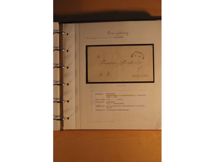 1750/1880, umfangreiche Vorphila-Sammlung inkl. einiger markenloser Briefe nach 1852 von Amelunxborn bis Zorge mit ca. 450 Br