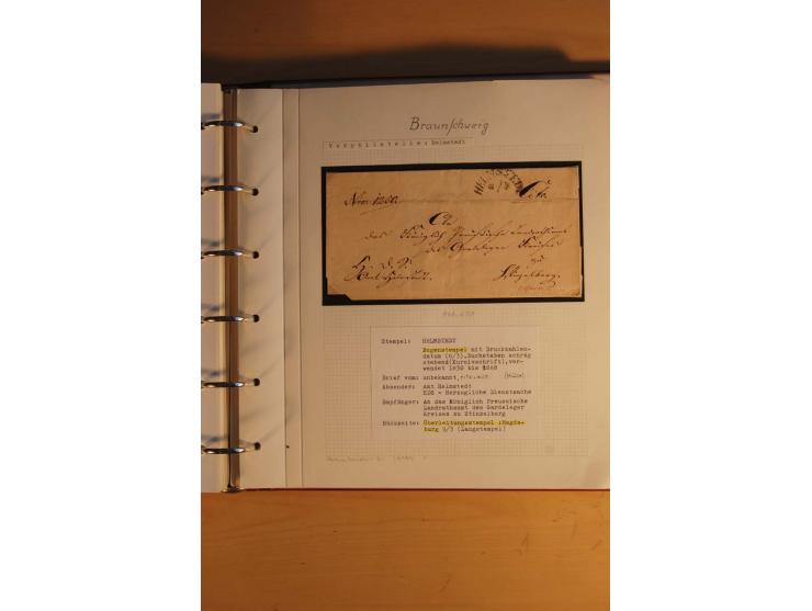 1750/1880, umfangreiche Vorphila-Sammlung inkl. einiger markenloser Briefe nach 1852 von Amelunxborn bis Zorge mit ca. 450 Br