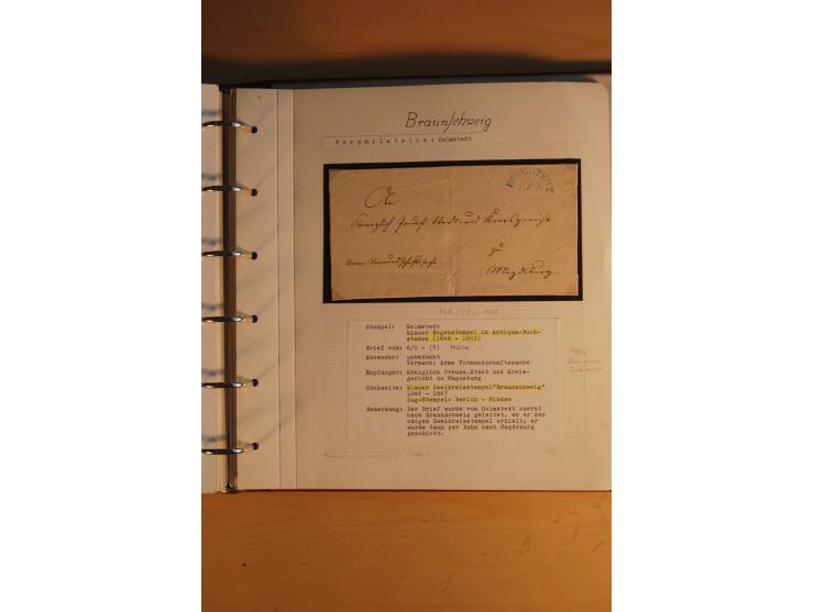 1750/1880, umfangreiche Vorphila-Sammlung inkl. einiger markenloser Briefe nach 1852 von Amelunxborn bis Zorge mit ca. 450 Br