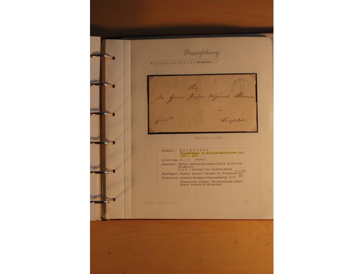 1750/1880, umfangreiche Vorphila-Sammlung inkl. einiger markenloser Briefe nach 1852 von Amelunxborn bis Zorge mit ca. 450 Br