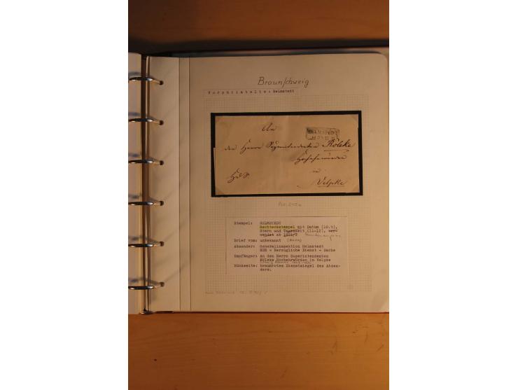 1750/1880, umfangreiche Vorphila-Sammlung inkl. einiger markenloser Briefe nach 1852 von Amelunxborn bis Zorge mit ca. 450 Br