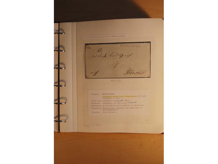 1750/1880, umfangreiche Vorphila-Sammlung inkl. einiger markenloser Briefe nach 1852 von Amelunxborn bis Zorge mit ca. 450 Br