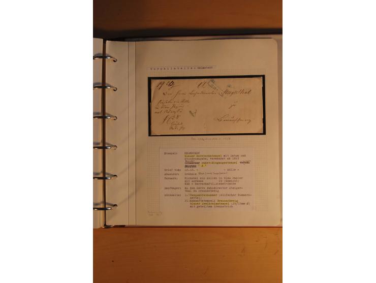 1750/1880, umfangreiche Vorphila-Sammlung inkl. einiger markenloser Briefe nach 1852 von Amelunxborn bis Zorge mit ca. 450 Br
