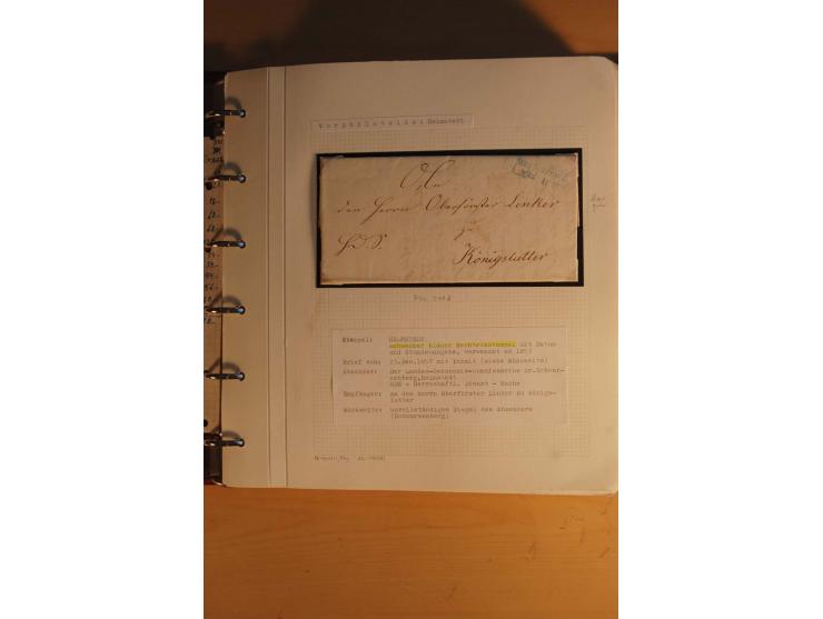 1750/1880, umfangreiche Vorphila-Sammlung inkl. einiger markenloser Briefe nach 1852 von Amelunxborn bis Zorge mit ca. 450 Br