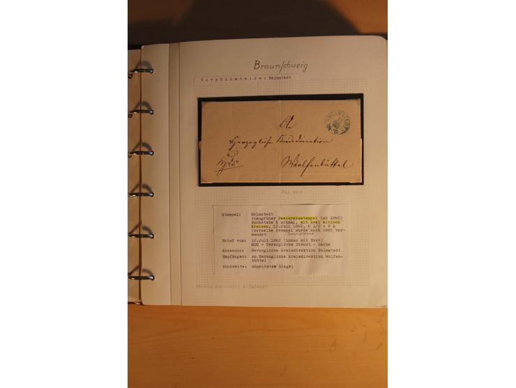 1750/1880, umfangreiche Vorphila-Sammlung inkl. einiger markenloser Briefe nach 1852 von Amelunxborn bis Zorge mit ca. 450 Br