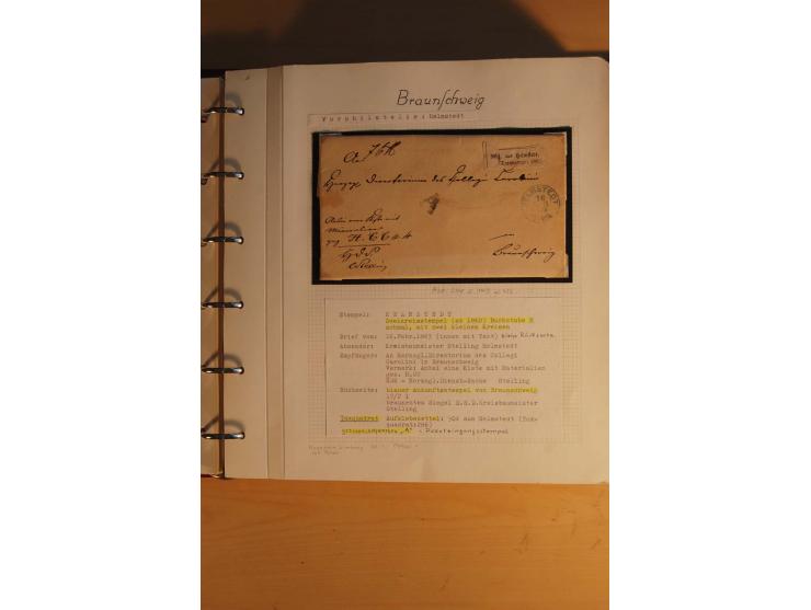 1750/1880, umfangreiche Vorphila-Sammlung inkl. einiger markenloser Briefe nach 1852 von Amelunxborn bis Zorge mit ca. 450 Br
