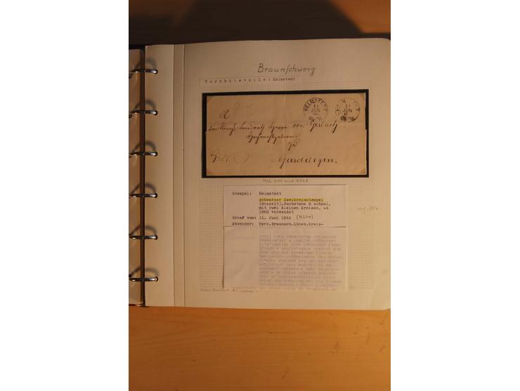 1750/1880, umfangreiche Vorphila-Sammlung inkl. einiger markenloser Briefe nach 1852 von Amelunxborn bis Zorge mit ca. 450 Br