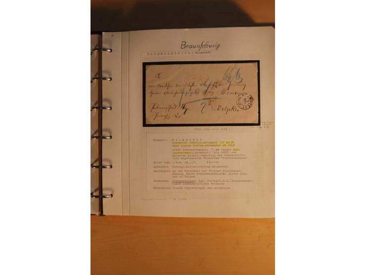 1750/1880, umfangreiche Vorphila-Sammlung inkl. einiger markenloser Briefe nach 1852 von Amelunxborn bis Zorge mit ca. 450 Br
