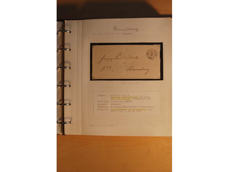 1750/1880, umfangreiche Vorphila-Sammlung inkl. einiger markenloser Briefe nach 1852 von Amelunxborn bis Zorge mit ca. 450 Br
