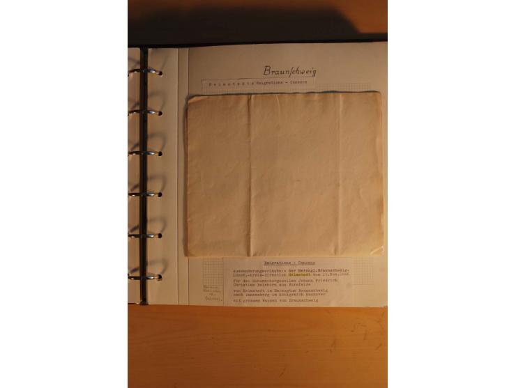 1750/1880, umfangreiche Vorphila-Sammlung inkl. einiger markenloser Briefe nach 1852 von Amelunxborn bis Zorge mit ca. 450 Br