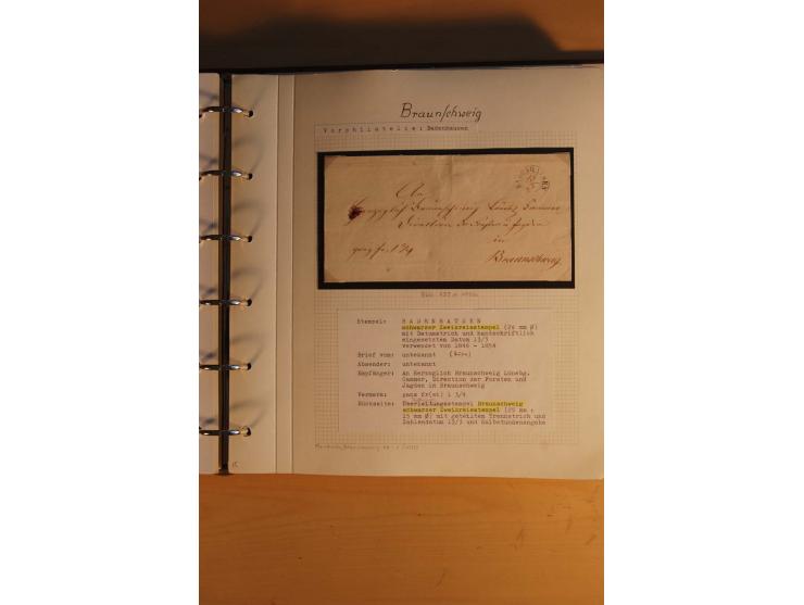 1750/1880, umfangreiche Vorphila-Sammlung inkl. einiger markenloser Briefe nach 1852 von Amelunxborn bis Zorge mit ca. 450 Br