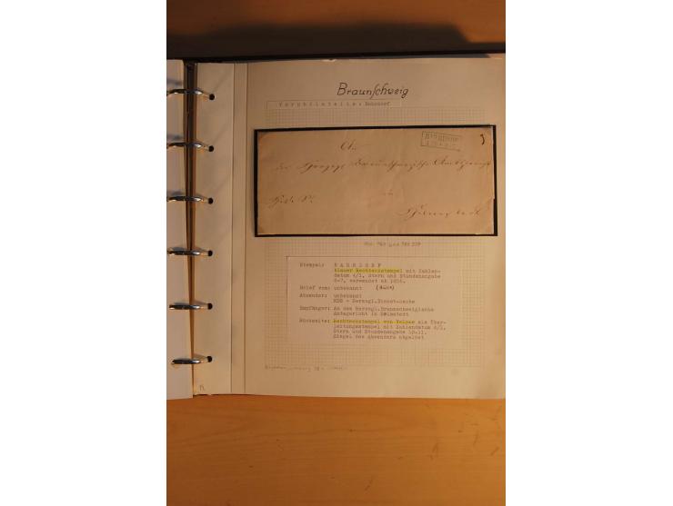 1750/1880, umfangreiche Vorphila-Sammlung inkl. einiger markenloser Briefe nach 1852 von Amelunxborn bis Zorge mit ca. 450 Br