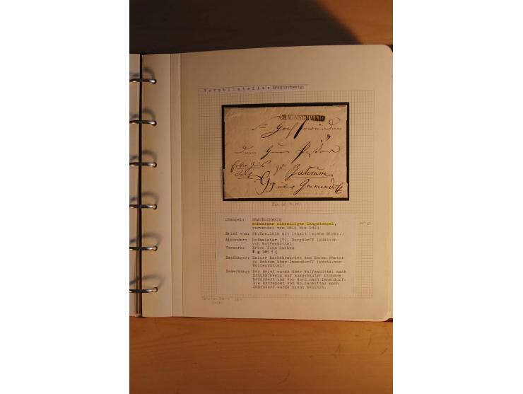 1750/1880, umfangreiche Vorphila-Sammlung inkl. einiger markenloser Briefe nach 1852 von Amelunxborn bis Zorge mit ca. 450 Br