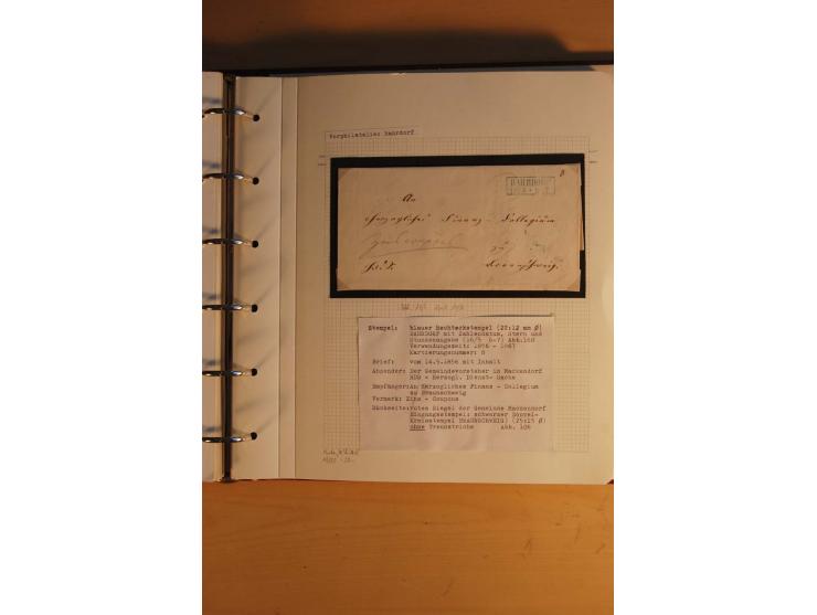 1750/1880, umfangreiche Vorphila-Sammlung inkl. einiger markenloser Briefe nach 1852 von Amelunxborn bis Zorge mit ca. 450 Br