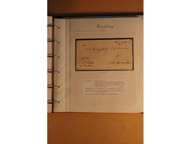 1750/1880, umfangreiche Vorphila-Sammlung inkl. einiger markenloser Briefe nach 1852 von Amelunxborn bis Zorge mit ca. 450 Br