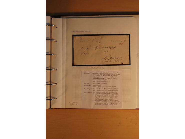 1750/1880, umfangreiche Vorphila-Sammlung inkl. einiger markenloser Briefe nach 1852 von Amelunxborn bis Zorge mit ca. 450 Br