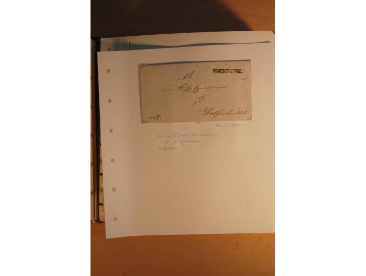 1750/1880, umfangreiche Vorphila-Sammlung inkl. einiger markenloser Briefe nach 1852 von Amelunxborn bis Zorge mit ca. 450 Br
