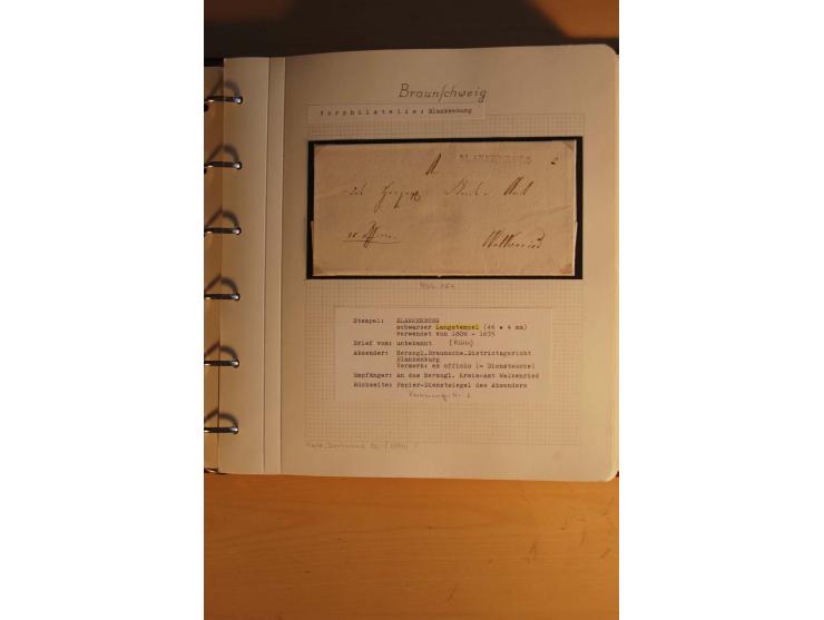 1750/1880, umfangreiche Vorphila-Sammlung inkl. einiger markenloser Briefe nach 1852 von Amelunxborn bis Zorge mit ca. 450 Br