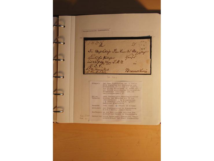 1750/1880, umfangreiche Vorphila-Sammlung inkl. einiger markenloser Briefe nach 1852 von Amelunxborn bis Zorge mit ca. 450 Br