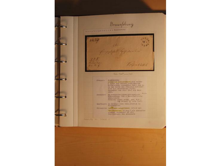 1750/1880, umfangreiche Vorphila-Sammlung inkl. einiger markenloser Briefe nach 1852 von Amelunxborn bis Zorge mit ca. 450 Br