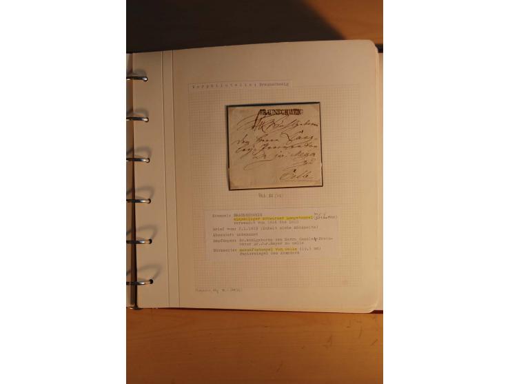 1750/1880, umfangreiche Vorphila-Sammlung inkl. einiger markenloser Briefe nach 1852 von Amelunxborn bis Zorge mit ca. 450 Br