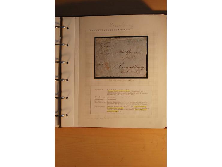 1750/1880, umfangreiche Vorphila-Sammlung inkl. einiger markenloser Briefe nach 1852 von Amelunxborn bis Zorge mit ca. 450 Br
