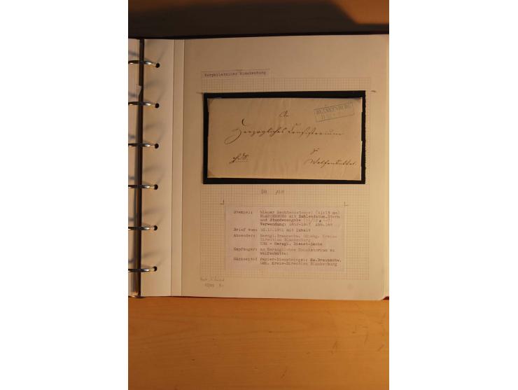 1750/1880, umfangreiche Vorphila-Sammlung inkl. einiger markenloser Briefe nach 1852 von Amelunxborn bis Zorge mit ca. 450 Br