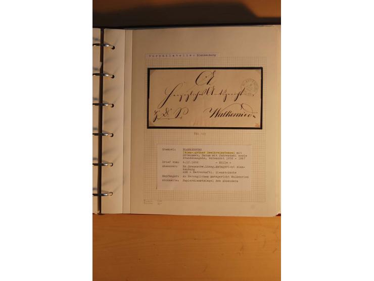 1750/1880, umfangreiche Vorphila-Sammlung inkl. einiger markenloser Briefe nach 1852 von Amelunxborn bis Zorge mit ca. 450 Br