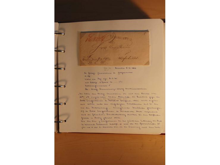 1750/1880, umfangreiche Vorphila-Sammlung inkl. einiger markenloser Briefe nach 1852 von Amelunxborn bis Zorge mit ca. 450 Br