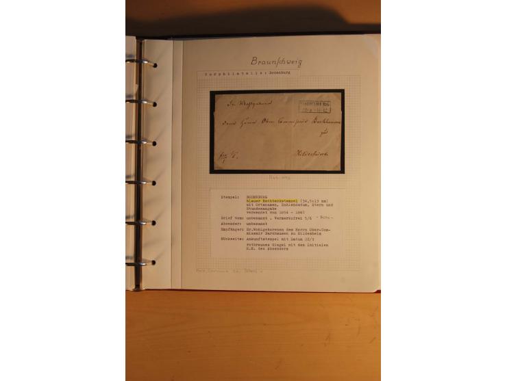 1750/1880, umfangreiche Vorphila-Sammlung inkl. einiger markenloser Briefe nach 1852 von Amelunxborn bis Zorge mit ca. 450 Br
