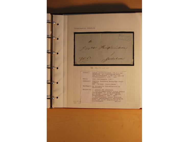 1750/1880, umfangreiche Vorphila-Sammlung inkl. einiger markenloser Briefe nach 1852 von Amelunxborn bis Zorge mit ca. 450 Br