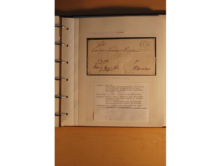 1750/1880, umfangreiche Vorphila-Sammlung inkl. einiger markenloser Briefe nach 1852 von Amelunxborn bis Zorge mit ca. 450 Br