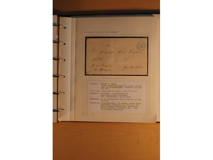 1750/1880, umfangreiche Vorphila-Sammlung inkl. einiger markenloser Briefe nach 1852 von Amelunxborn bis Zorge mit ca. 450 Br