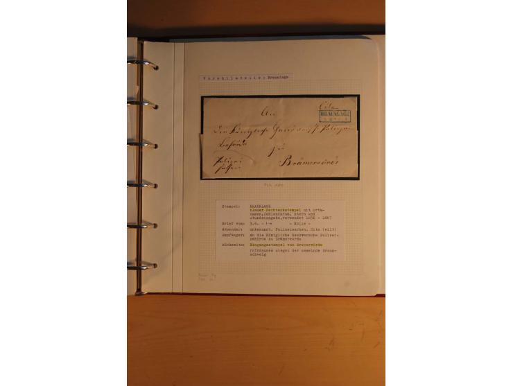 1750/1880, umfangreiche Vorphila-Sammlung inkl. einiger markenloser Briefe nach 1852 von Amelunxborn bis Zorge mit ca. 450 Br