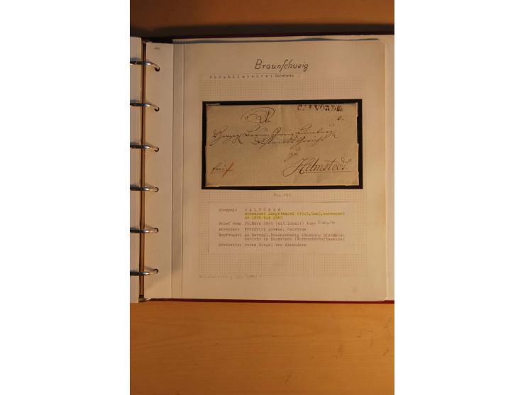1750/1880, umfangreiche Vorphila-Sammlung inkl. einiger markenloser Briefe nach 1852 von Amelunxborn bis Zorge mit ca. 450 Br