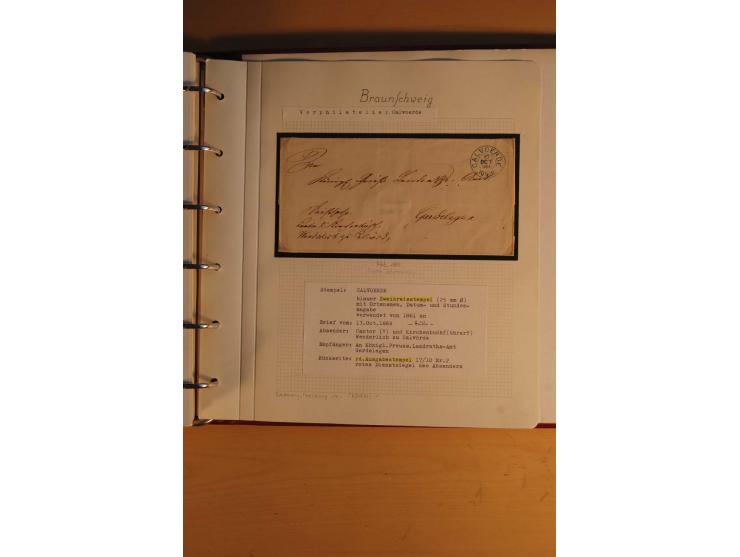 1750/1880, umfangreiche Vorphila-Sammlung inkl. einiger markenloser Briefe nach 1852 von Amelunxborn bis Zorge mit ca. 450 Br