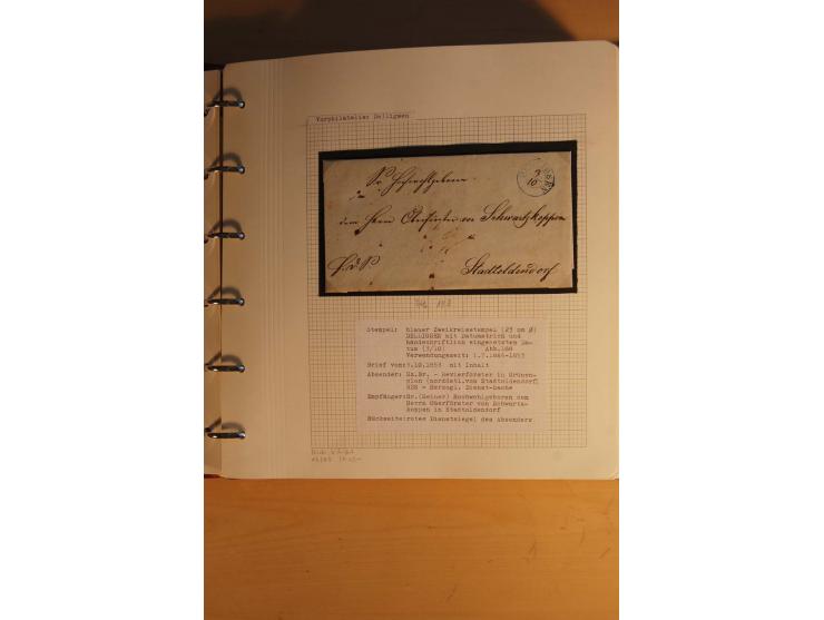 1750/1880, umfangreiche Vorphila-Sammlung inkl. einiger markenloser Briefe nach 1852 von Amelunxborn bis Zorge mit ca. 450 Br