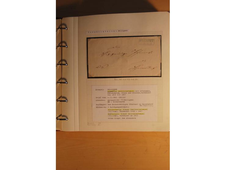 1750/1880, umfangreiche Vorphila-Sammlung inkl. einiger markenloser Briefe nach 1852 von Amelunxborn bis Zorge mit ca. 450 Br