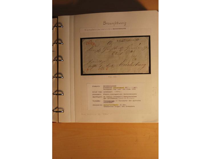 1750/1880, umfangreiche Vorphila-Sammlung inkl. einiger markenloser Briefe nach 1852 von Amelunxborn bis Zorge mit ca. 450 Br