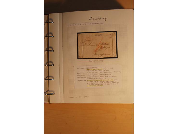 1750/1880, umfangreiche Vorphila-Sammlung inkl. einiger markenloser Briefe nach 1852 von Amelunxborn bis Zorge mit ca. 450 Br