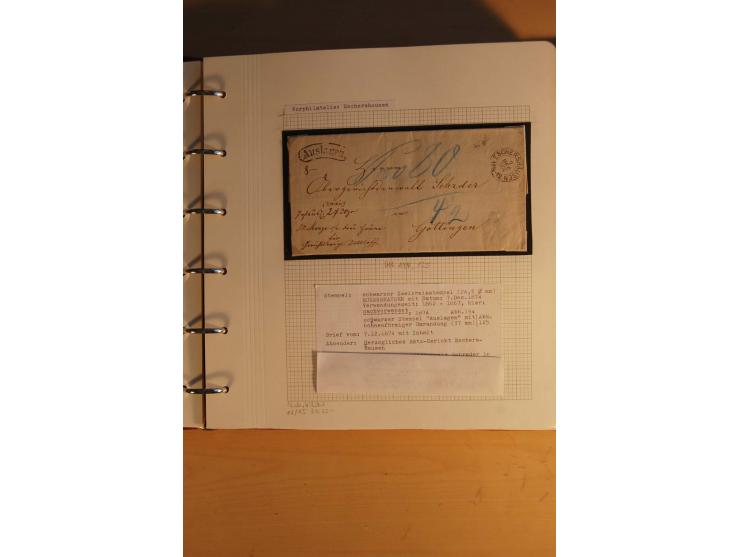 1750/1880, umfangreiche Vorphila-Sammlung inkl. einiger markenloser Briefe nach 1852 von Amelunxborn bis Zorge mit ca. 450 Br