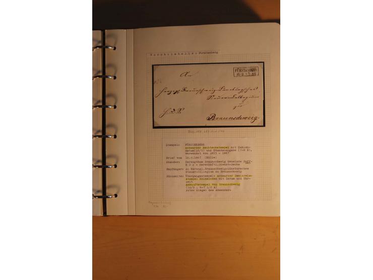 1750/1880, umfangreiche Vorphila-Sammlung inkl. einiger markenloser Briefe nach 1852 von Amelunxborn bis Zorge mit ca. 450 Br