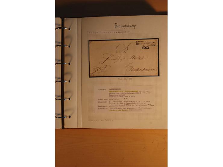 1750/1880, umfangreiche Vorphila-Sammlung inkl. einiger markenloser Briefe nach 1852 von Amelunxborn bis Zorge mit ca. 450 Br