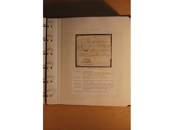 1750/1880, umfangreiche Vorphila-Sammlung inkl. einiger markenloser Briefe nach 1852 von Amelunxborn bis Zorge mit ca. 450 Br