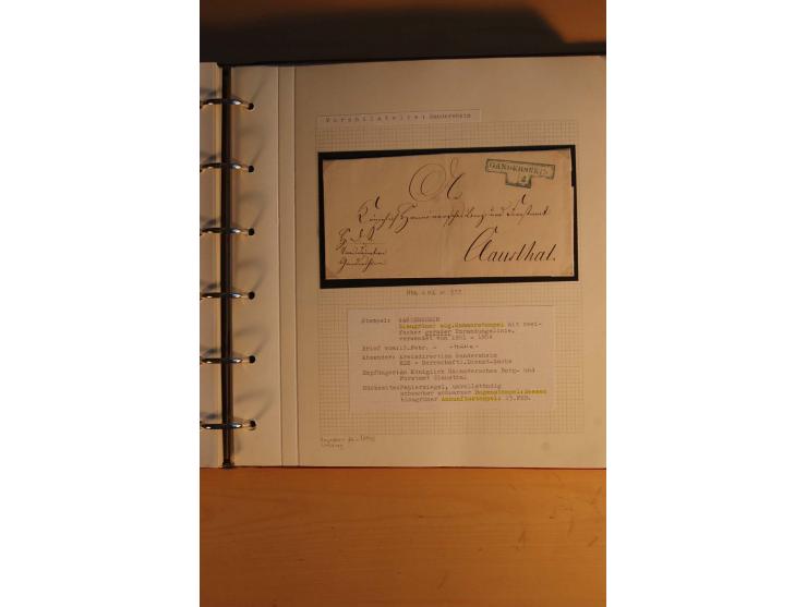 1750/1880, umfangreiche Vorphila-Sammlung inkl. einiger markenloser Briefe nach 1852 von Amelunxborn bis Zorge mit ca. 450 Br