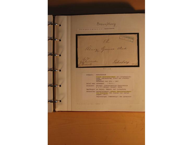 1750/1880, umfangreiche Vorphila-Sammlung inkl. einiger markenloser Briefe nach 1852 von Amelunxborn bis Zorge mit ca. 450 Br