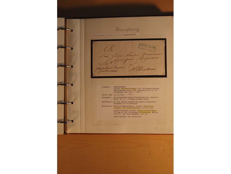 1750/1880, umfangreiche Vorphila-Sammlung inkl. einiger markenloser Briefe nach 1852 von Amelunxborn bis Zorge mit ca. 450 Br